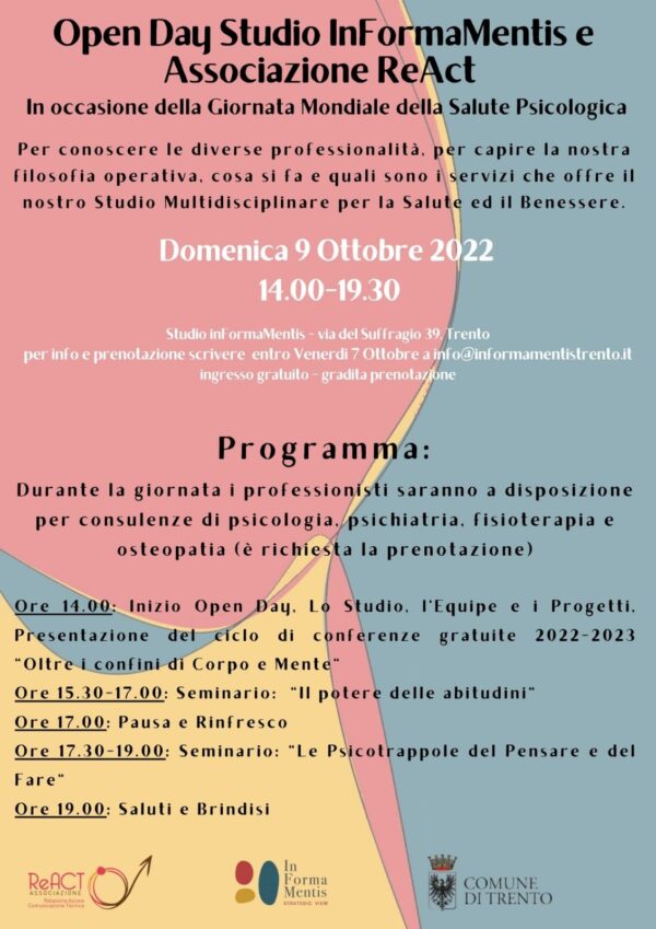 Conferenze di In Forma Mentis Trento - Open Day